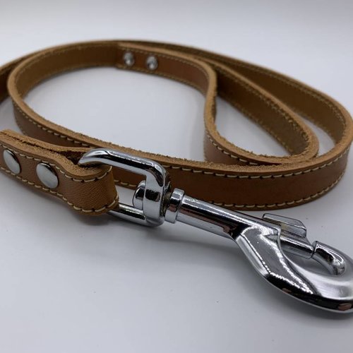 Honden lijn cognac 1 meter lang 