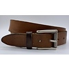 Stoere cognac riem met gewassen vintage leer