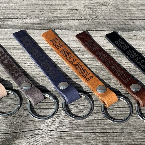 Sleutelhanger met telefoonnummer 