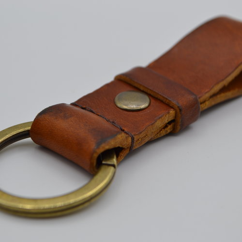 Cognac vintage sleutelhanger met naam of logo 