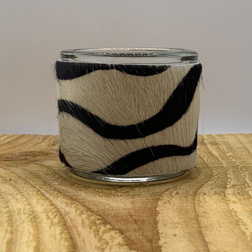 Zebra print waxinelichthouder 