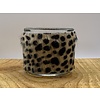 Panter print waxinelichthouder.