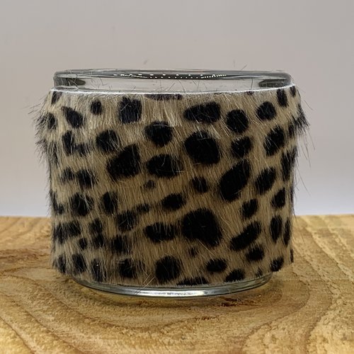 Panter print waxinelichthouder. 