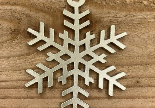 Rock 'n Rich Sneeuwvlok in goud leer.