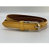 Rock 'n Rich Oker gele Italiaans  leren damesriem. 2cm breed met een fantastische afwerking en nikkelvrije gesp.