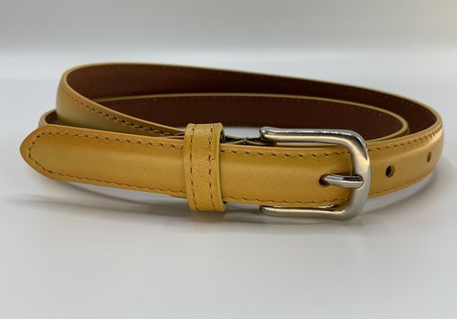 Rock 'n Rich Nette oker gele 2cm brede damesriem.