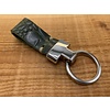 Groene luxe sleutelhanger met krokodillen print.