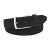 zwarte 35mm brede suede lederen riem