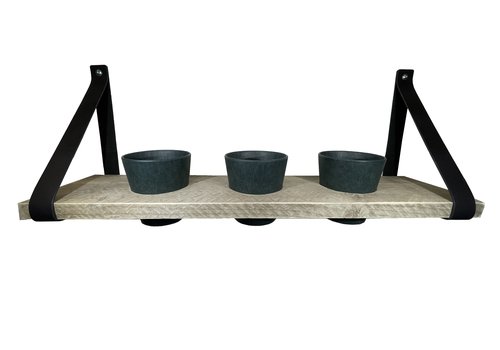 Scotts Bluf Kruidenrek met donker blauwe potjes. Scotts Bluf Kruidenrek met donker blauwe potjes.