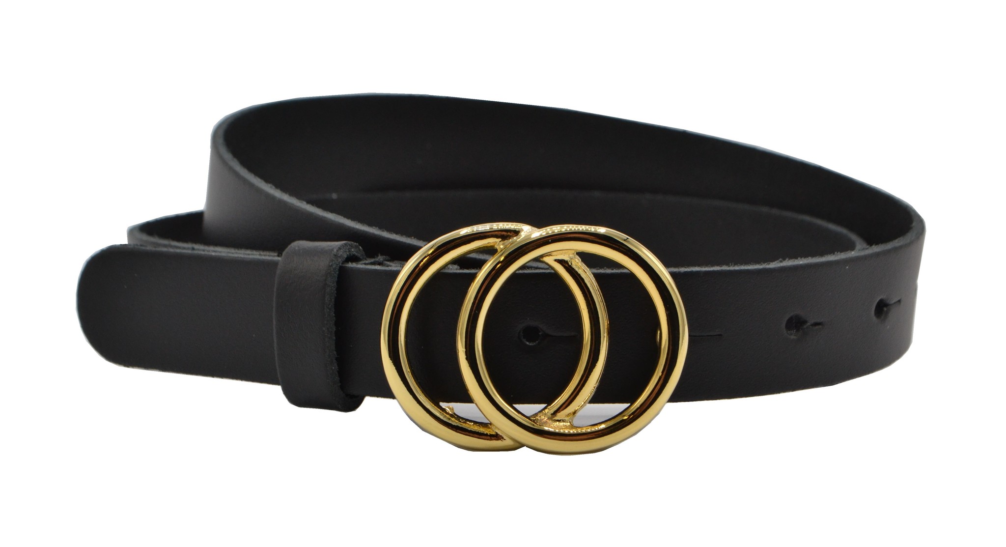 scheepsbouw Brullen Versnel 2.5cm zwarte riem met gouden gesp - trendy riem zoals Gucci - Riemen.nl