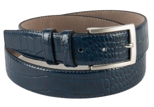 Bullock Nette blauwe riem met krokodillenprint. Bullock Nette blauwe riem met krokodillenprint.