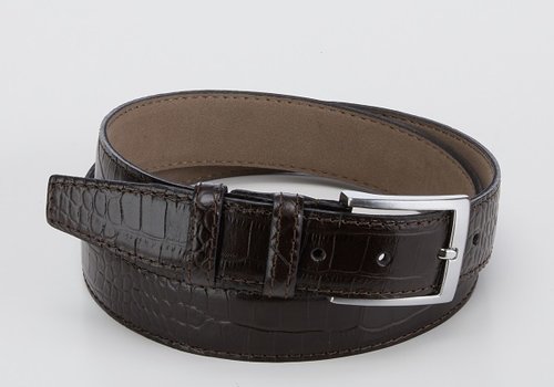 Bullock Nette bruine riem met krokodillenprint. Bullock Nette bruine riem met krokodillenprint.