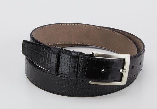 Bullock Nette zwarte riem met krokodillenprint Bullock Nette zwarte riem met krokodillenprint