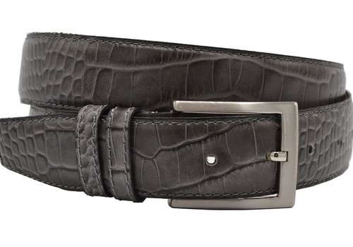 Bullock Nette grijze riem met krokodillenprint. Bullock Nette grijze riem met krokodillenprint.