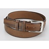Nette taupe riem met contrast stiksel.