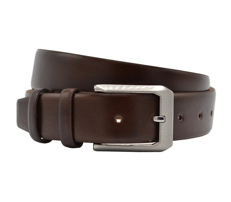 Bruine leren riem - Heren