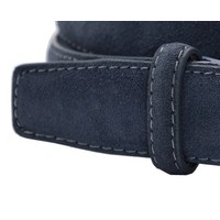 Jeans blauwe suede echt leren riem.