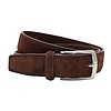 Bruine suede 35mm brede riem.