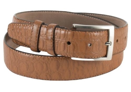 Bullock Nette cognac riem met krokodillenprint. Bullock Nette cognac riem met krokodillenprint.