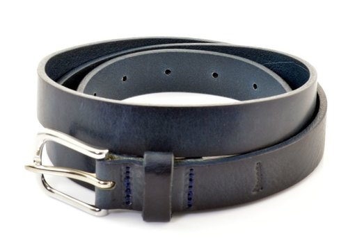 Vespa  2,5 cm smalle blauwe Vespa riem met gespoten zijkanten Vespa  2,5 cm smalle blauwe Vespa riem met gespoten zijkanten