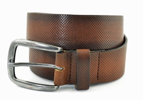 Cornerstone 4cm brede cognac riem. Italiaans nerf leer