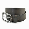 Cornerstone Bruine casual riem van 4cm breed met gaatjesprint. Italiaans nerfleer en nikkelvrije gesp