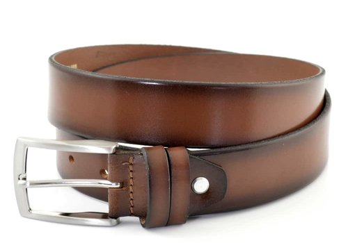 Bullock Cognac 3,5cm brede riem van  plantaardig gelooid leer. Bullock Cognac 3,5cm brede riem van  plantaardig gelooid leer.