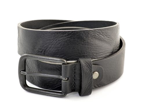 Cornerstone Zwarte 3,5 cm brede riem met hoogwaardig gekreukt leer.