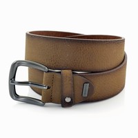 4cm brede bruine Alberto riem. De perfecte casual riem.