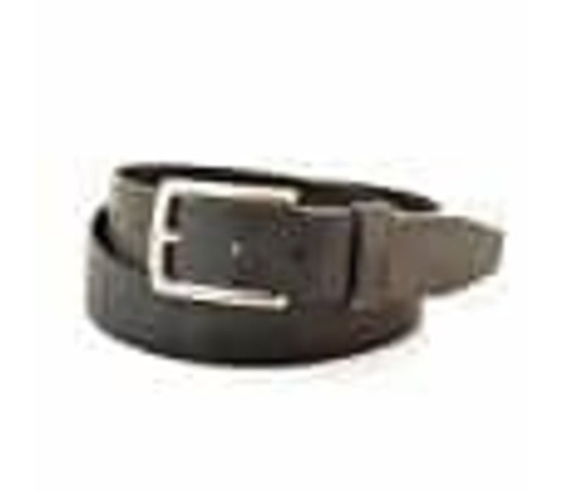 Zwarte casual riem van Cowboysbelt. Italiaans leer met een fijne structuur.