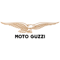 Bruine Moto Guzzi riem van hoogwaardig bruin soepel leer.