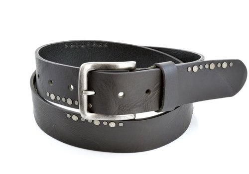Cornerstone Zwarte cornerstone 4cm brede riem met studs.