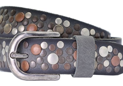 S Oliver Zwart grijze S Oliver riem vol met verschillende studs. S Oliver Zwart grijze S Oliver riem vol met verschillende studs.