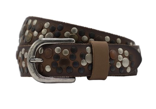 S Oliver Bruine S Oliver riem vol met verschillende studs. S Oliver Bruine S Oliver riem vol met verschillende studs.