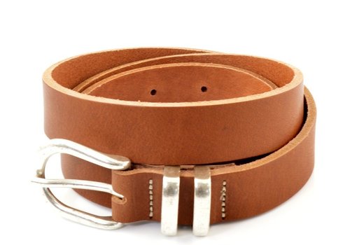 Cowboysbelt Cognac 25mm brede Cowboysbelt riem.