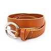 Cognac 25mm brede vintage Cowboysbelt riem.