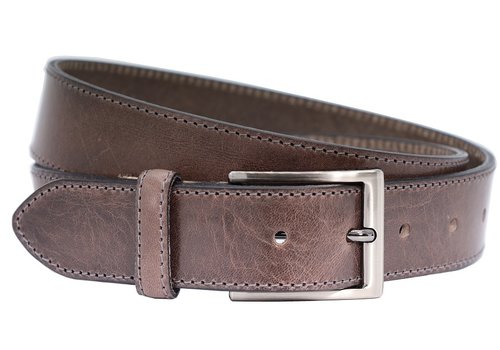Bullock Perfect afgewerkte bruin-grijze 35mm brede riem. Bullock Perfect afgewerkte bruin-grijze 35mm brede riem.