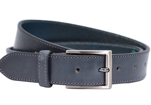 Bullock Perfect afgewerkte blauwe 35mm brede riem. Bullock Perfect afgewerkte blauwe 35mm brede riem.