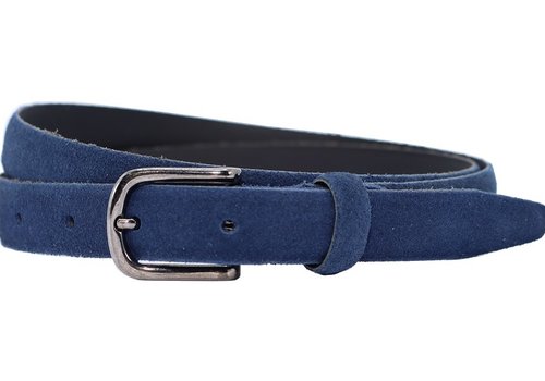 Rock 'n Rich Blauwe suede 2cm smalle riem. Rock 'n Rich Blauwe suede 2cm smalle riem.