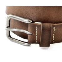 Kidzzbelt cognac 3,5cm brede kinder riem met kreukprint.