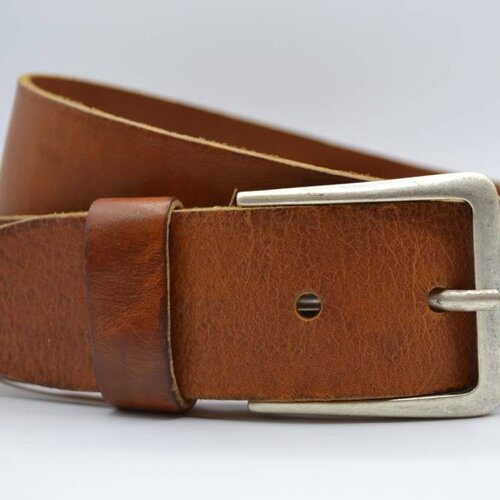 mooie cognac vintage volnerf jeansriem . 