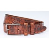 3,5cm luxe Kroko print cognac leren riem