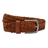 Invictus Belts Moderne vlechtriem van cognac echt leer.