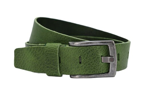 Scotts Bluf Stoere groene riem met een vierkante zwarte gesp. Scotts Bluf Stoere groene riem met een vierkante zwarte gesp.