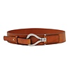 Rock 'n Rich Heupriem of taille cognac kleurige riem uitgevoerd in Nederland met een speciale gesp.