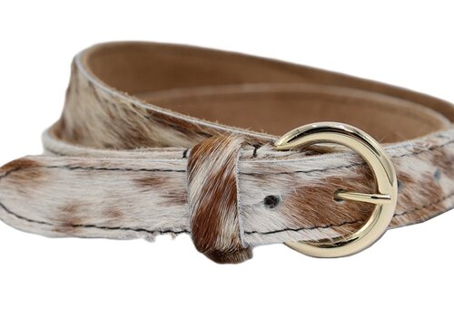 Scotts Bluf Wit bruine koehuid  riem. Scotts Bluf Wit bruine koehuid  riem.