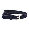 Joss riemen Joss Mode zwarte 2 cm brede riem afgewerkt met gouden gesp.