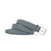 Tresanti Blauw-grijze echt leren riem gemaakt van suede  en makkelijk aanpasbare maat d.m.v. een schroefje.