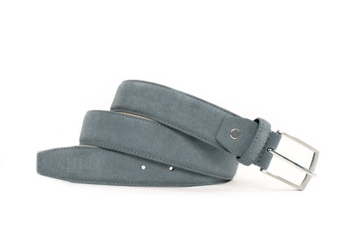 Tresanti Blauw grijze suede 35mm brede riem. Tresanti Blauw grijze suede 35mm brede riem.