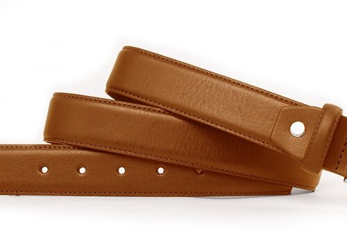 Tresanti Heren riem cognac rond gestikt Tresanti Heren riem cognac rond gestikt